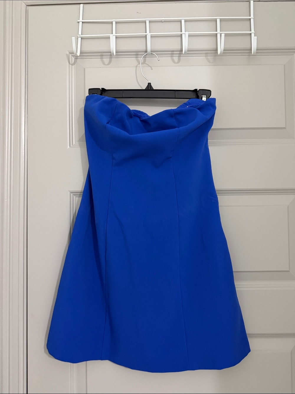 Strapless Blue A-Line Dress